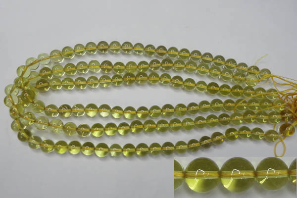 CLQ202 15.5 inches 8mm round natural lemon quartz beads wholesale