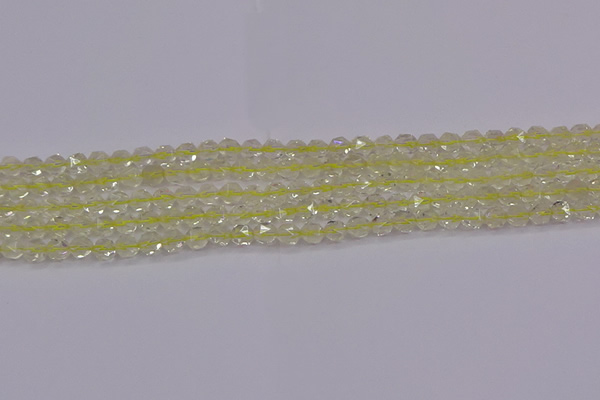 CLQ311 15.5 inches 6mm faceted nuggets lemon quartz beads