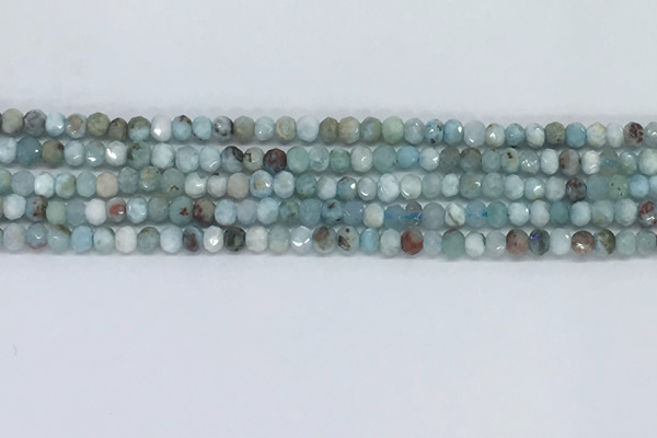 CLR100 15.5 inches 2*3mm faceted rondelle larimar gemstone beads