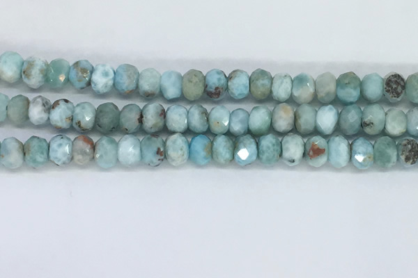 CLR103 15.5 inches 5*8mm faceted rondelle larimar gemstone beads
