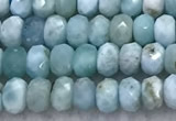 CLR146 15 inches 2.5*4mm faceted rondelle larimar beads wholesale