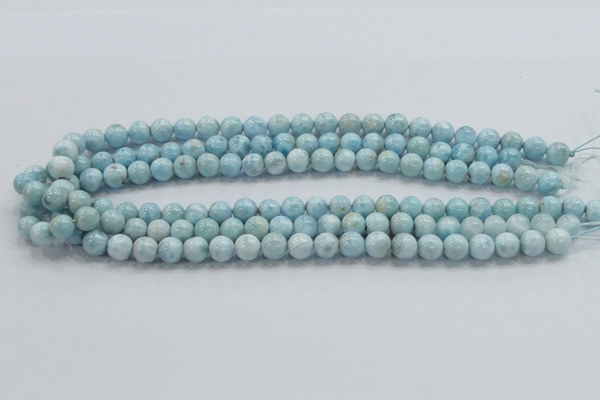 CLR16 15.5 inches 8mm round grade A natural larimar gemstone beads