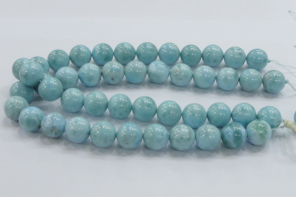 CLR22 15.5 inches 16mm round grade AA natural larimar gemstone beads