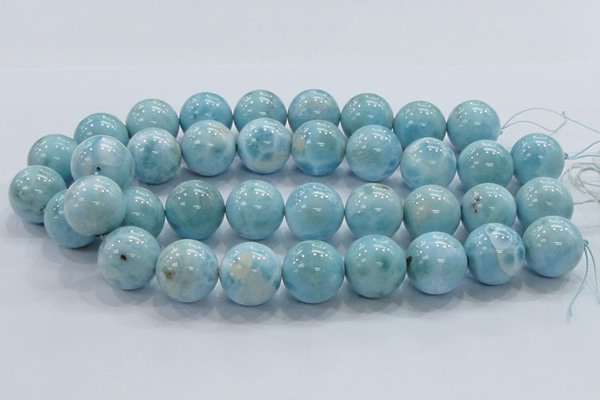 CLR24 15.5 inches 20mm round grade AA natural larimar gemstone beads