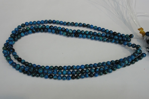 CLR301 15.5 inches 6mm round dyed larimar gemstone beads