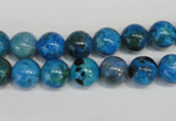 CLR302 15.5 inches 8mm round dyed larimar gemstone beads