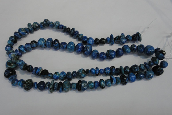 CLR315 15.5 inches 6*12mm nuggets dyed larimar gemstone beads