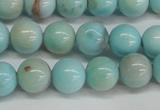 CLR352 15.5 inches 8mm round dyed larimar gemstone beads