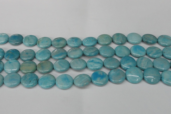 CLR364 15.5 inches 18mm flat round dyed larimar gemstone beads