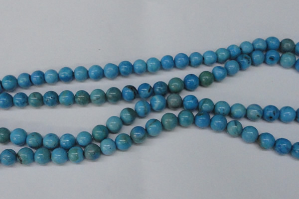 CLR402 15.5 inches 8mm round dyed larimar gemstone beads