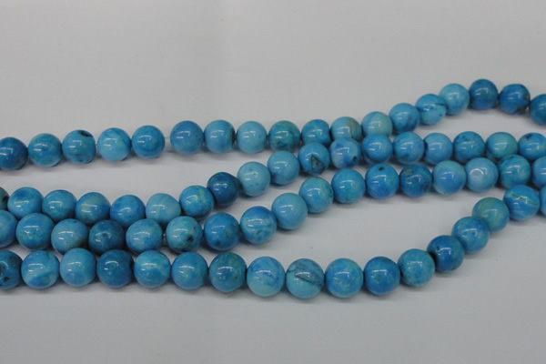 CLR403 15.5 inches 10mm round dyed larimar gemstone beads