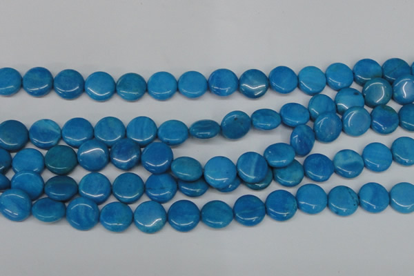 CLR413 15.5 inches 16mm flat round dyed larimar gemstone beads