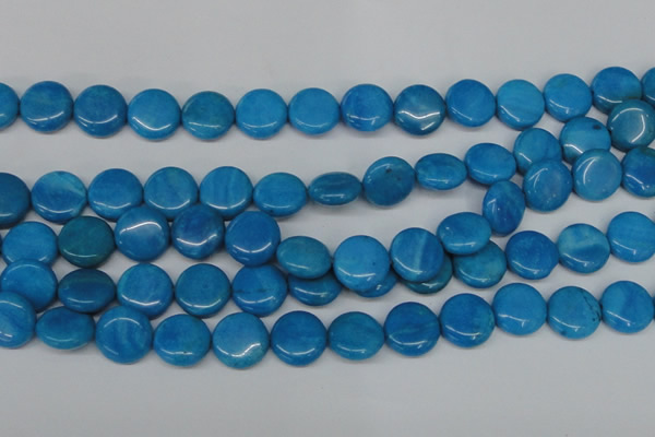 CLR415 15.5 inches 20mm flat round dyed larimar gemstone beads