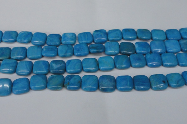 CLR432 15.5 inches 14*14mm square dyed larimar gemstone beads