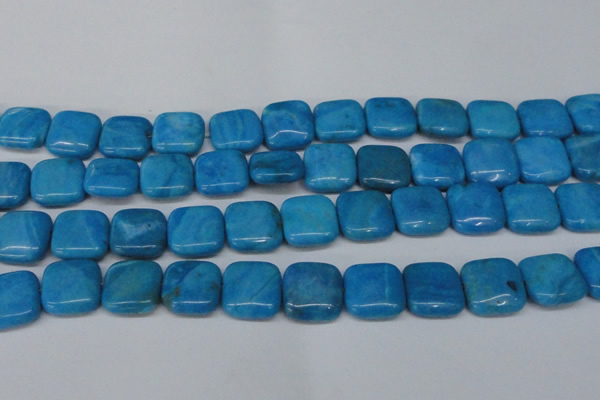 CLR434 15.5 inches 18*18mm square dyed larimar gemstone beads