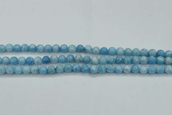 CLR601 15.5 inches 6mm round imitation larimar beads wholesale