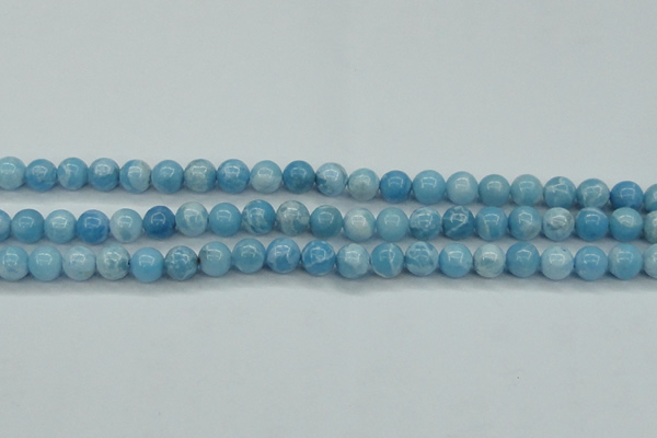 CLR602 15.5 inches 8mm round imitation larimar beads wholesale