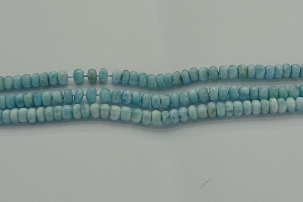 CLR78 15.5 inches 4*6mm rondelle natural larimar gemstone beads