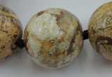 CLS50 15.5 inches 30mm round large picture jasper beads