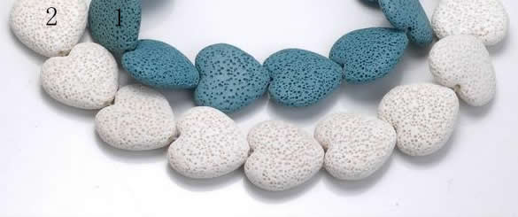 CLV06 14 inches 8*27mm heart natural lava loose beads wholesale