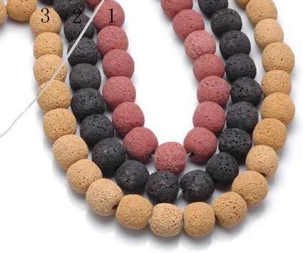 CLV07 14 inch 13mm ball shape natural lava loose beads wholesale