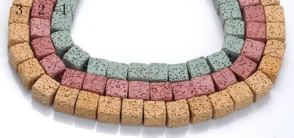 CLV09 14 inches 10mm cubic natural lava loose beads wholesale
