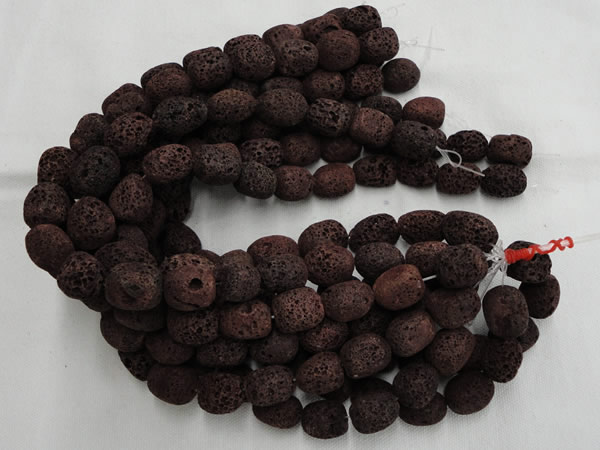 CLV207 15.5 inches 15*20mm freeform coffee natural lava beads wholesale