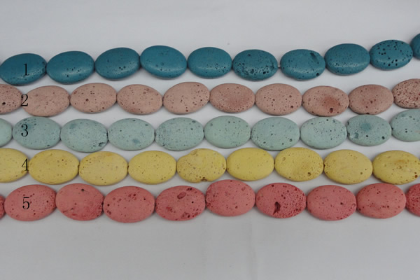 CLV304 15.5 inches 18*25mm oval lava beads wholesale
