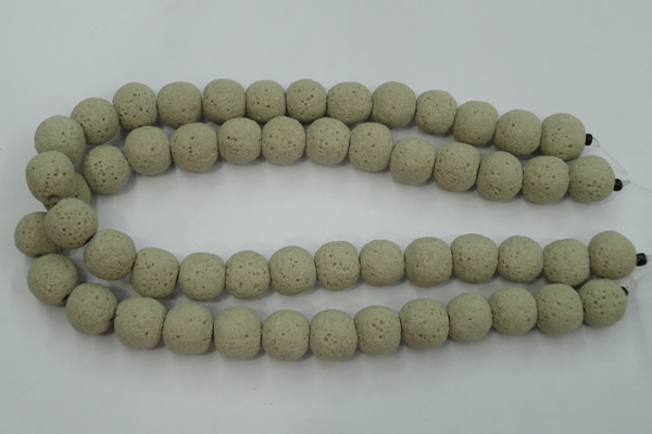 CLV356 15.5 inches 16mm ball dyed lava beads wholesale