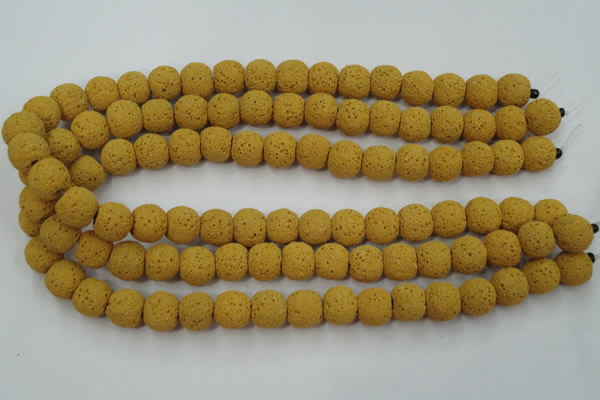 CLV370 15.5 inches 12mm ball dyed lava beads wholesale