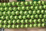 CLV556 15.5 inches 10mm round plated lava beads wholesale