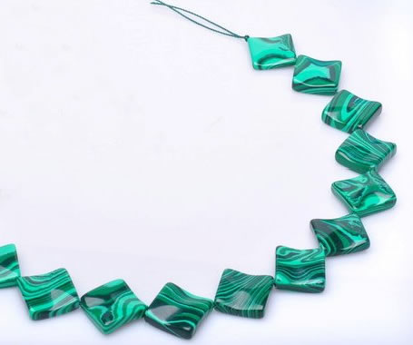 CMA09 15.5 inches 22mm rhombus imitate malachite beads Wholesale