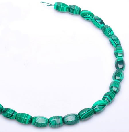 CMA26 10*14mm faceted drum imitate malachite beads Wholesale