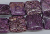 CMB39 15.5 inches 18*18mm square dyed natural medical stone beads