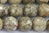 CMB61 15 inches 8mm faceted round medical stone beads