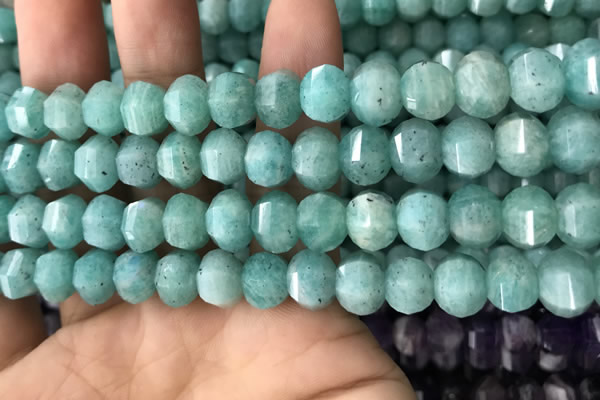 CME211 15.5 inches 7*9mm - 8*10mm pumpkin amazonite beads