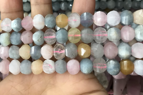 CME235 15.5 inches 10*11mm - 10*12mm pumpkin morganite beads