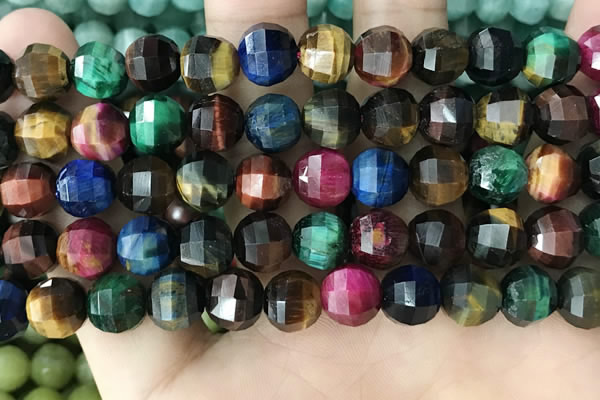 CME257 15.5 inches 10*11mm - 11*12mm pumpkin mixed tiger eye beads