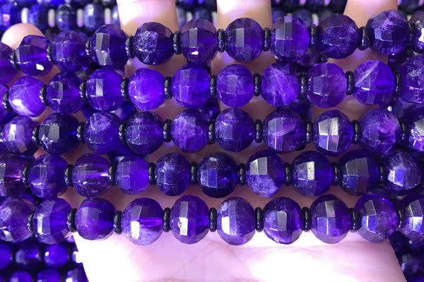 CME322 15.5 inches 9*11mm - 10*12mm pumpkin amethyst beads