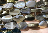 CME526 12 inches 18*28mm - 20*30mm flat teardrop banded agate beads