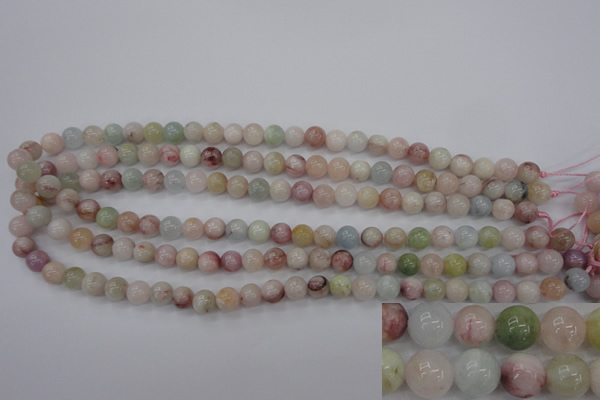 CMG112 15.5 inches 8mm round natural morganite beads wholesale