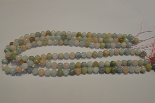 CMG12 15.5 inches 8mm round A grade natural morganite beads