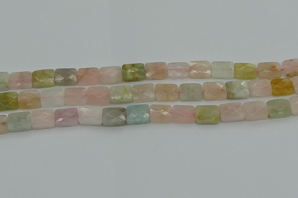 CMG180 15.5 inches 8*10mm faceetd rectangle morganite beads