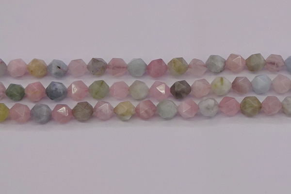 CMG204 15.5 inches 12mm faceted nuggets morganite gemstone beads