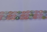 CMG237 15.5 inches 8*12mm oval morganite beads wholesale