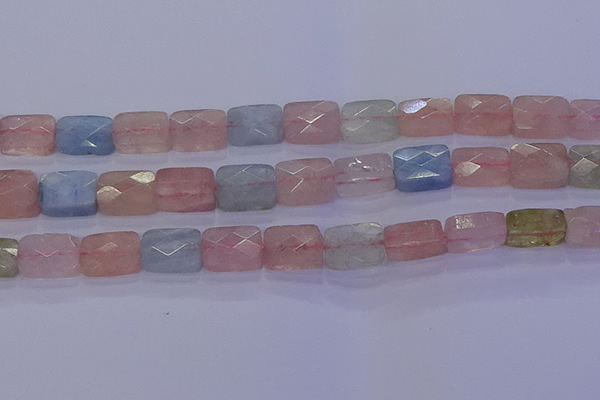 CMG278 15.5 inches 10*14mm faceted rectangle morganite beads