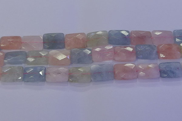 CMG281 15.5 inches 15*20mm faceted rectangle morganite beads