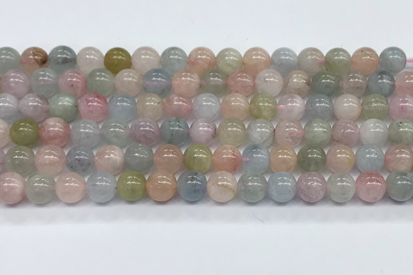 CMG392 15.5 inches 8mm round morganite gemstone beads