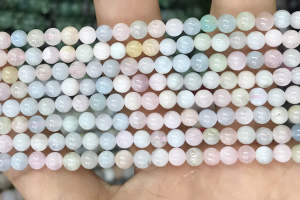 CMG401 15.5 inches 4mm round morganite beads wholesale
