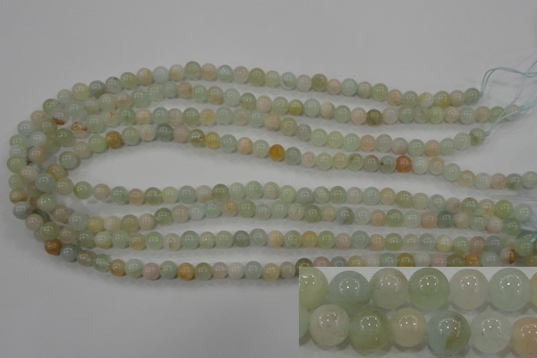 CMG51 15.5 inches 6mm round natural morganite beads wholesale